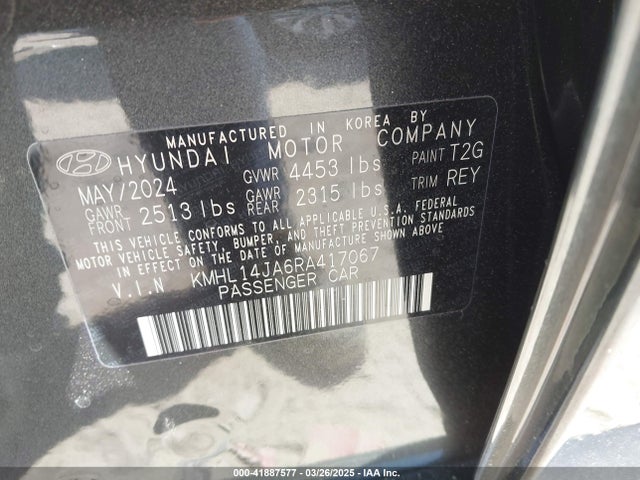 KMHL14JA6RA417067 Hyundai gdi theta iii