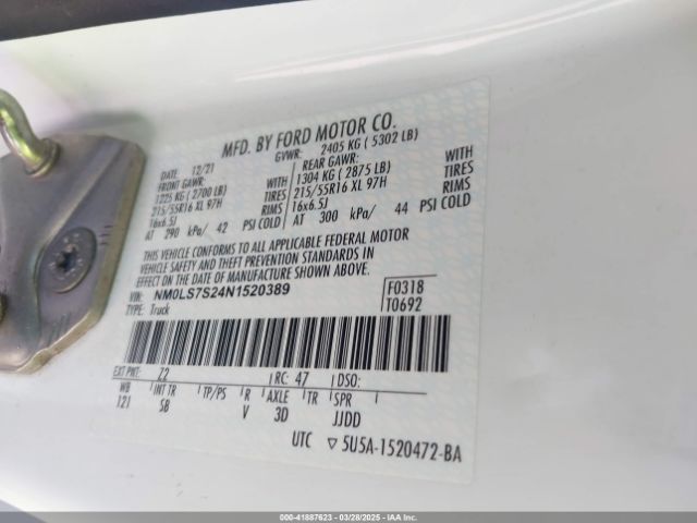NM0LS7S24N1520389 Ford Transit Connect Xl Cargo Van