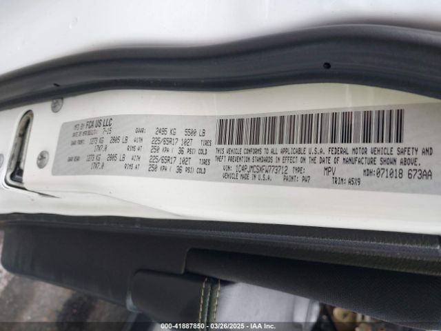 1C4PJMCSXFW773712 Jeep Cherokee Latitude