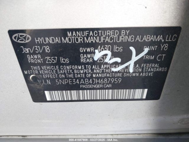 5NPE34AB4JH687959 Hyundai Sonata Sport 2.0t