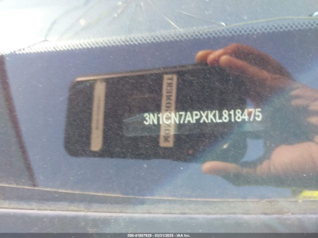 3N1CN7APXKL818475 Nissan Versa 1.6 S+