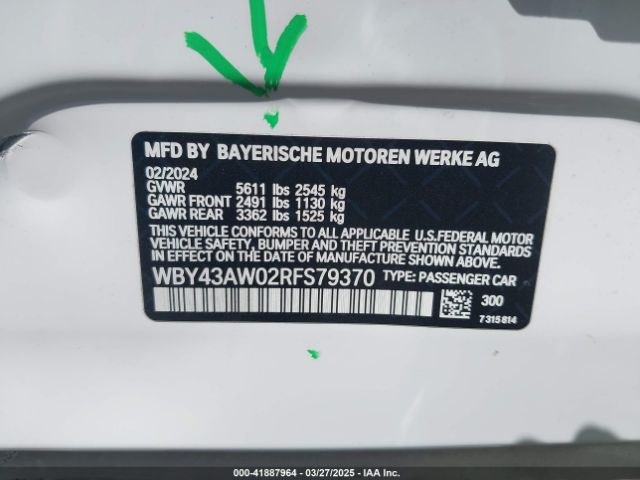 WBY43AW02RFS79370 BMW I4 Edrive35