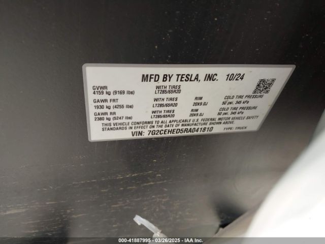 7G2CEHED5RA041810 Tesla Cybertruck