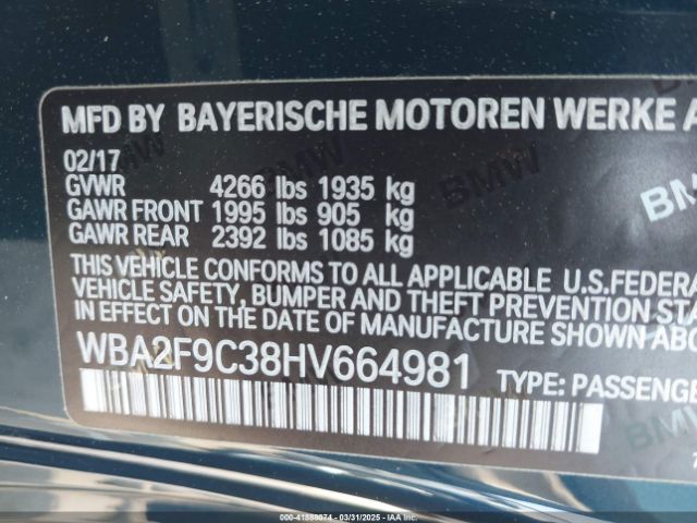 WBA2F9C38HV664981 BMW 230I