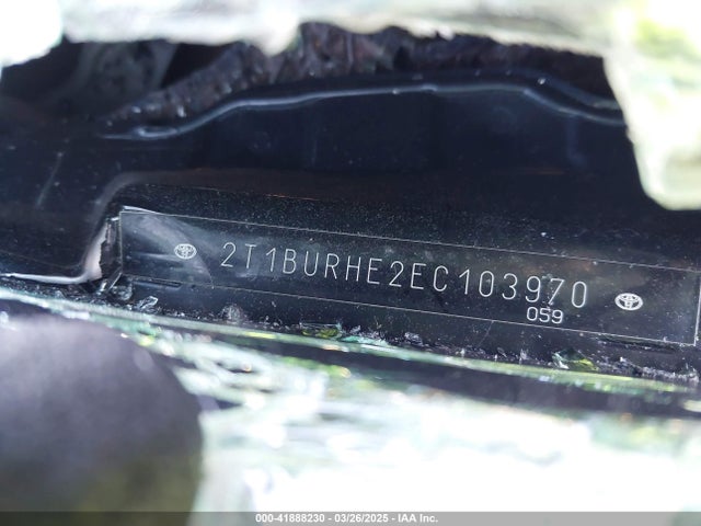 2014 TOYOTA COROLLA 2T1BURHE2EC103970 Photo 8