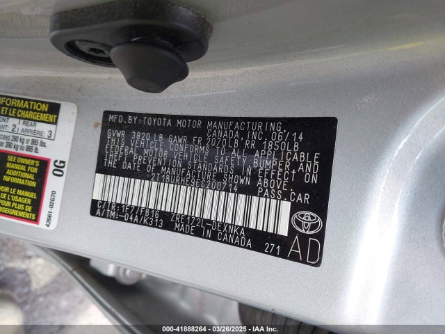 Toyota COROLLA LE 2014 2T1BURHE9EC200714 Image 9