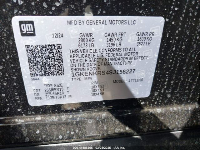 1GKENKRS4SJ156227 GMC Acadia Fwd Elevation