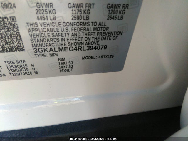 3GKALMEG4RL394079 GMC Terrain Fwd Sle