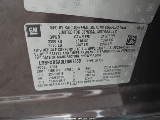 LRBFXBSA0LD097350 Buick Envision Fwd Preferred