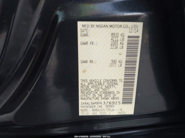 1N4AL3AP8FN376925 Nissan Altima 2.5 S