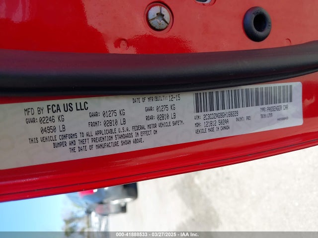 Dodge Challenger Sxt 2016 2C3CDZAG9GH168229 Image 9