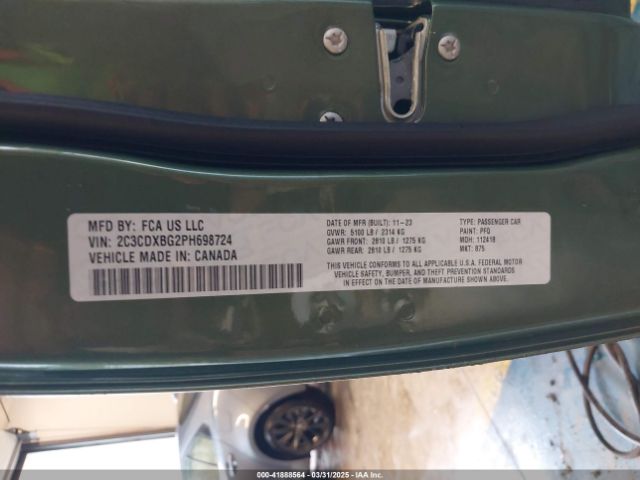 2C3CDXBG2PH698724 Dodge Charger Sxt