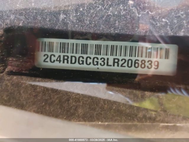 2C4RDGCG3LR206839 Dodge Grand Caravan Sxt