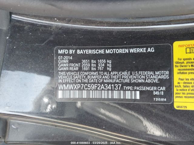 2015 MINI HARDTOP WMWXP7C59F2A34137 Photo 8