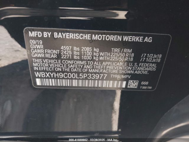 2020 BMW X2 WBXYH9C00L5P33977 Photo 8