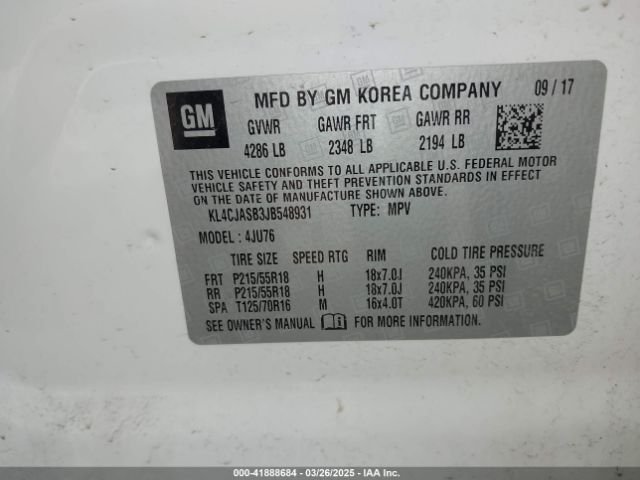 KL4CJASB3JB548931 Buick Encore Preferred