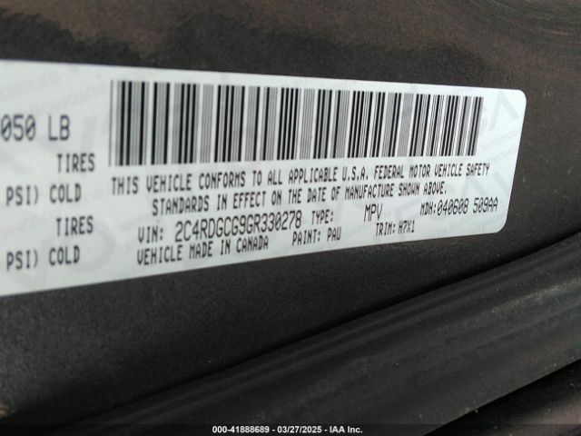 2C4RDGCG9GR330278 Dodge Grand Caravan Sxt