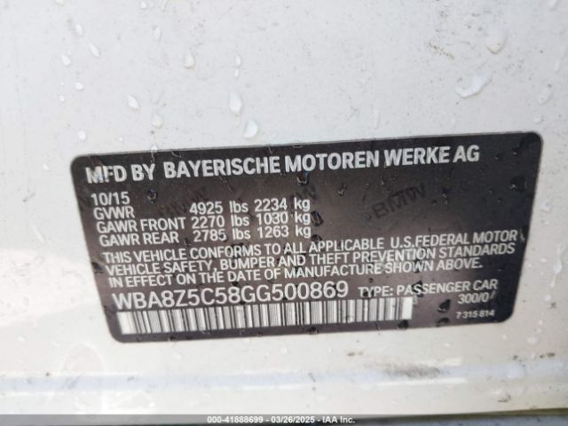 WBA8Z5C58GG500869 BMW 328i Gran Turismo Xdrive