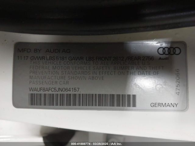 2018 AUDI A6 WAUF8AFC5JN064157 Photo 8