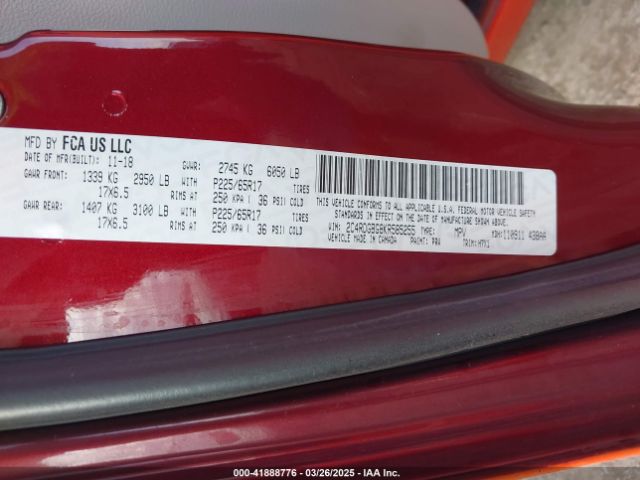 2C4RDGBG8KR585255 Dodge Grand Caravan Se