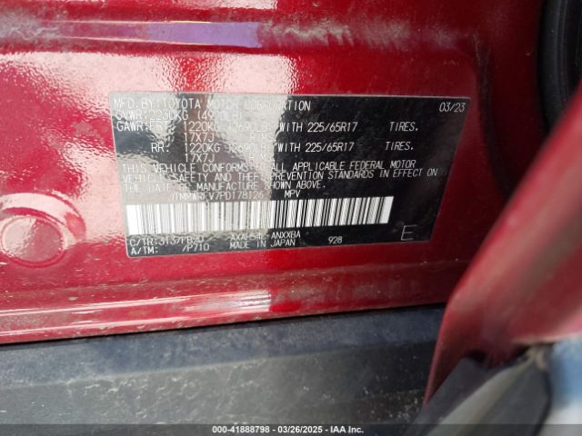 JTMMWRFV7PD178126 Toyota Rav4 Hybrid Le