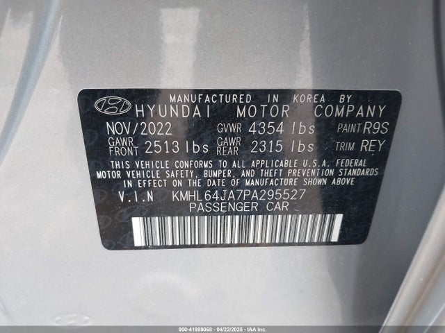 KMHL64JA7PA295527 Hyundai SONATA SEL