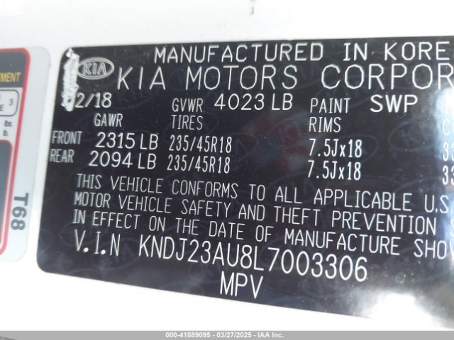 KNDJ23AU8L7003306 KIA Soul X-line