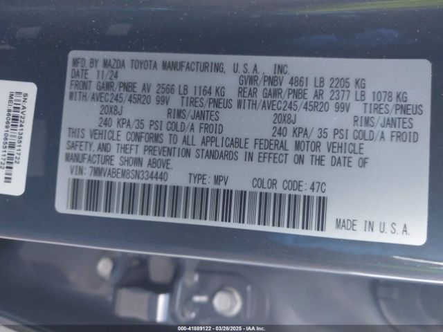 7MMVABEM8SN334440 Mazda Cx-50 2.5 S Premium Plus Package