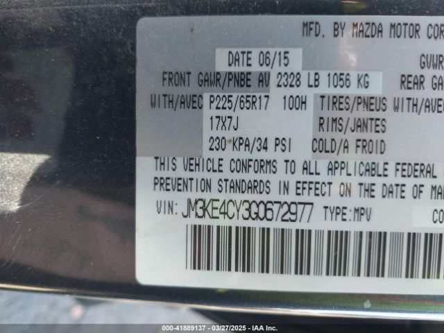 JM3KE4CY3G0672977 Mazda Cx-5 Touring