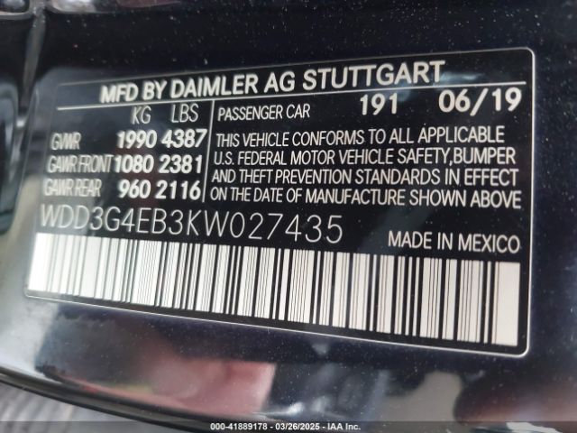 2019 MERCEDES-BENZ A 220 WDD3G4EB3KW027435 Photo 8