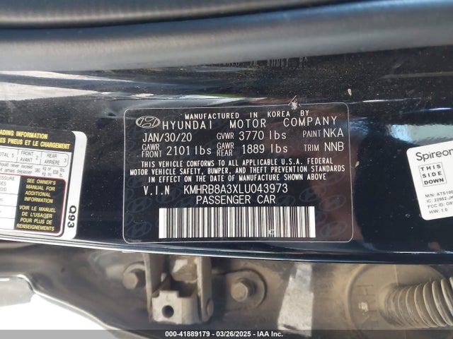 Hyundai mpi gamma ii 2020 KMHRB8A3XLU043973 Image 9