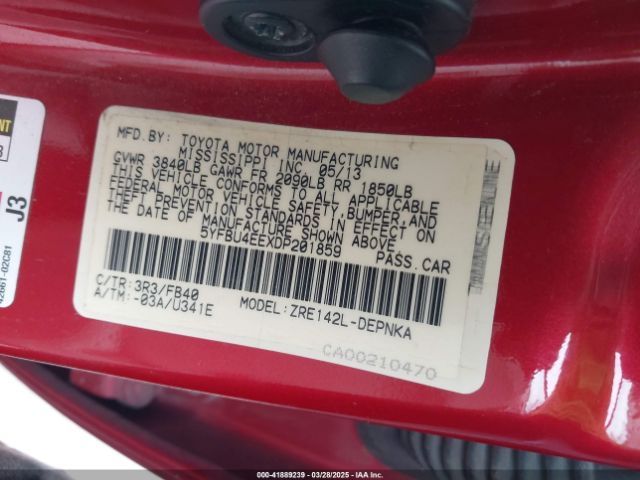 2013 TOYOTA COROLLA 5YFBU4EEXDP201859 Photo 8