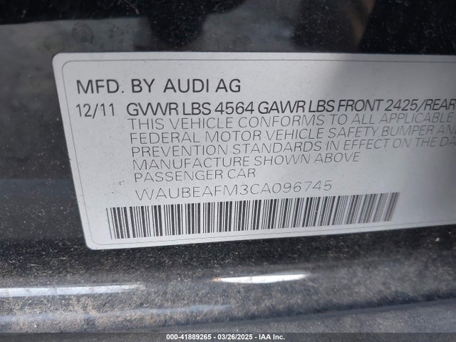 2012 AUDI A3 WAUBEAFM3CA096745 Photo 8
