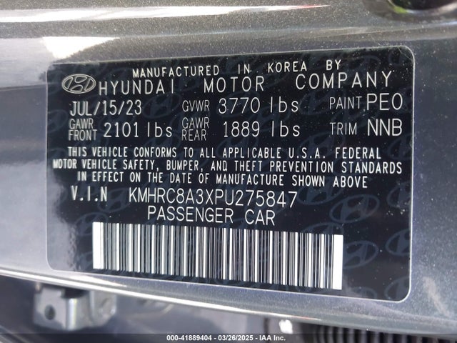 KMHRC8A3XPU275847 Hyundai Venue Limited