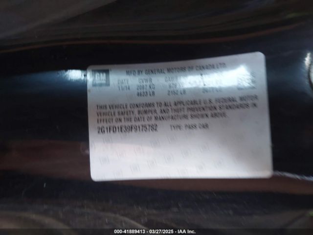 2G1FD1E39F9175782 Chevrolet Camaro 1lt