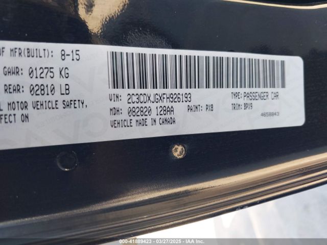 2C3CDXJGXFH926193 Dodge Charger Sxt