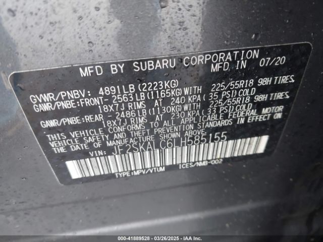 JF2SKALC6LH585155 Subaru Forester Sport