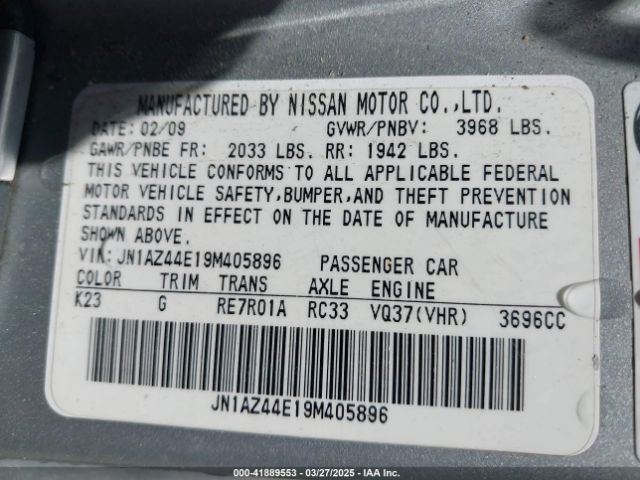 2009 NISSAN 370Z JN1AZ44E19M405896 Photo 8