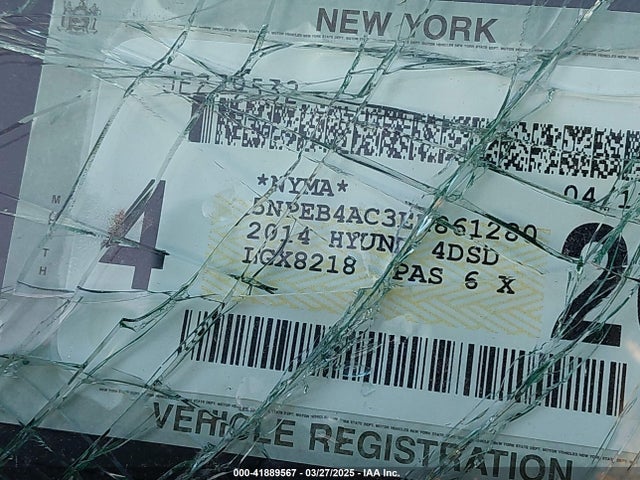 5NPEB4AC3EH861280 Hyundai SONATA GLS