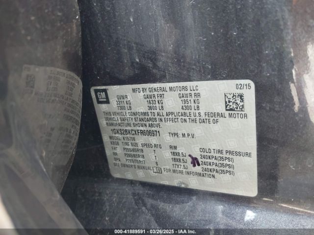 1GKS2BKCXFR606971 GMC YUKON SLT