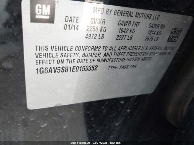 2014 CADILLAC CTS 1G6AV5S81E0159352 Photo 8