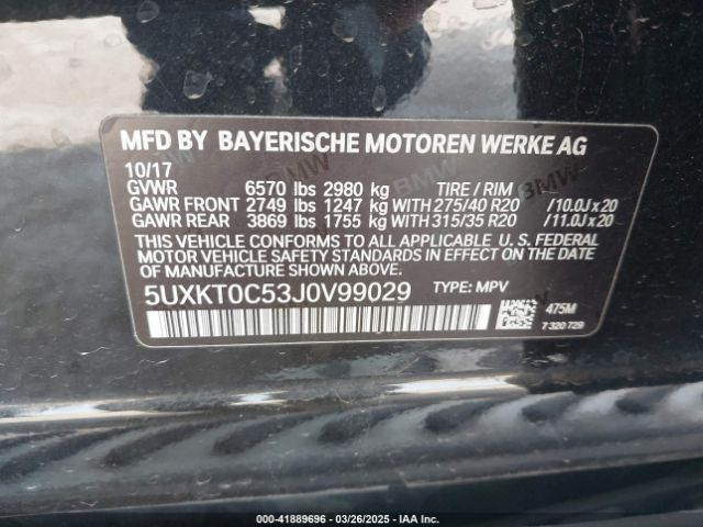 5UXKT0C53J0V99029 BMW X5 Edrive Xdrive40e Iperformance