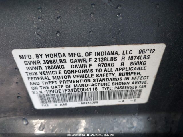 2013 ACURA ILX 19VDE1F34DE004116 Photo 8
