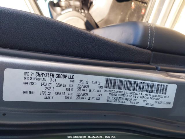 2014 DODGE DURANGO 1C4SDJET3EC443710 Photo 8