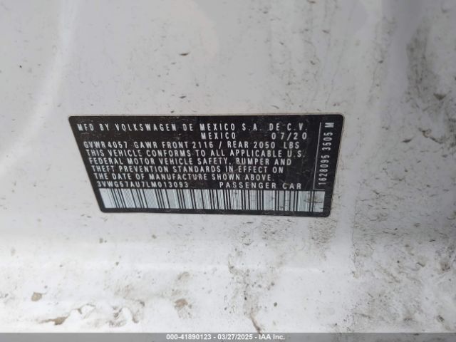 3VWG57AU7LM013093 Volkswagen Golf 1.4t Tsi