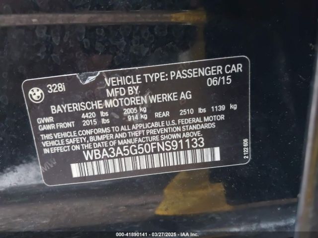 WBA3A5G50FNS91133 BMW 328I