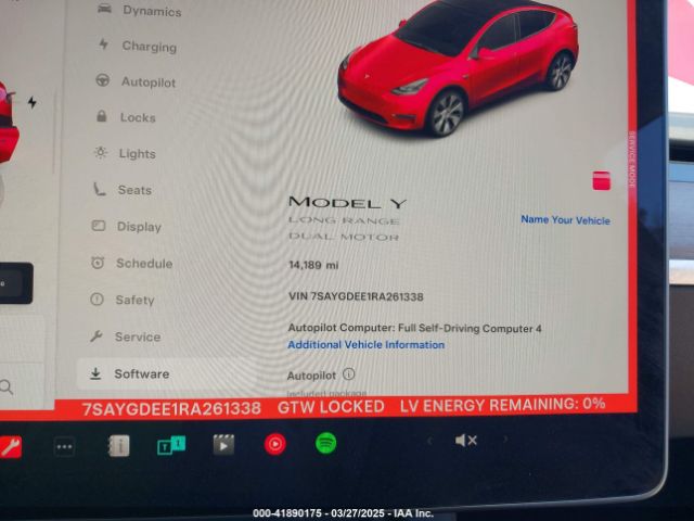 7SAYGDEE1RA261338 Tesla Model Y Long Range Dual Motor All-wheel Drive