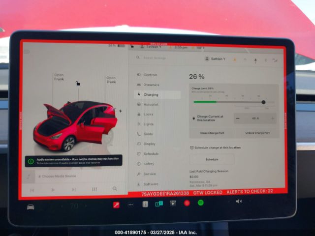 7SAYGDEE1RA261338 Tesla Model Y Long Range Dual Motor All-wheel Drive