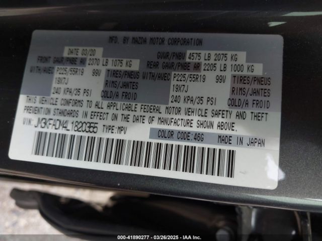 JM3KFADM4L1820355 Mazda Cx-5 Grand Touring