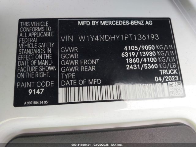 2023 MERCEDES-BENZ SPRINTER 2500 W1Y4NDHY1PT136193 Photo 8